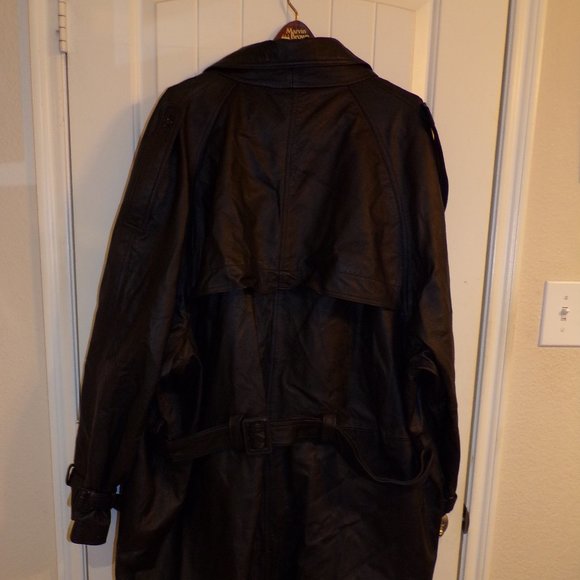 PHASE 2 LONG BLACK LEATHER JACKET - Picture 5 of 6